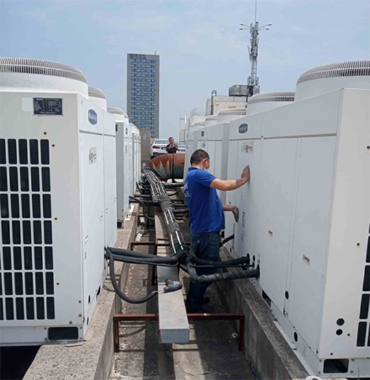 石龙中央空调制热和不制冷系统维修方法